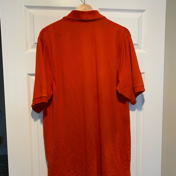 BURBERRY ORANGE EMBROIDERED LOGO POLO SHIRT Size L Classic Fit. - Picture 5 of 6